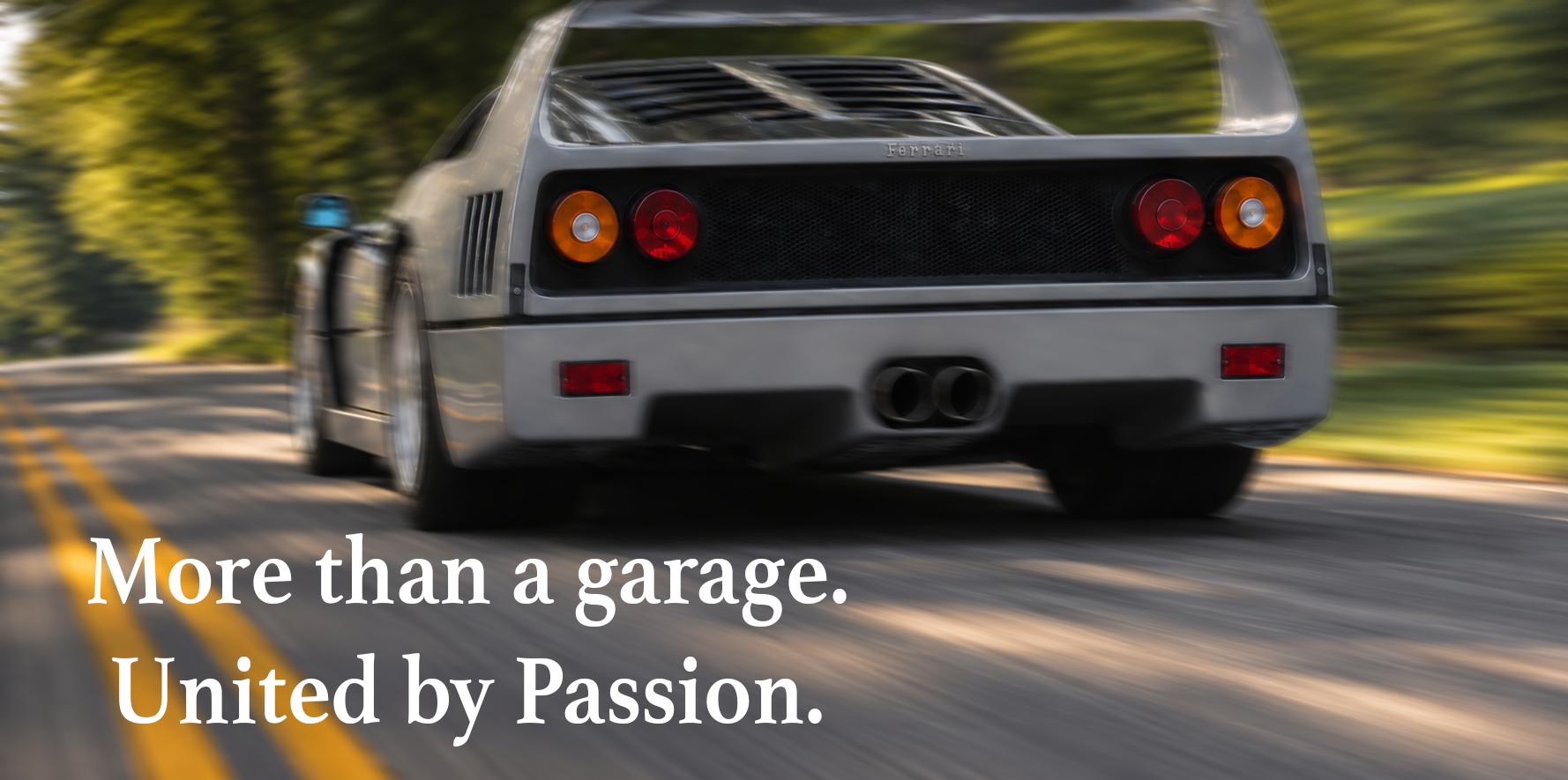 Ferrari F40 driving